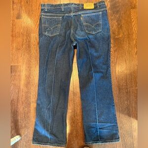 Vintage Levi's 517 orange label Dark Blue Bootcut Jeans 44x30